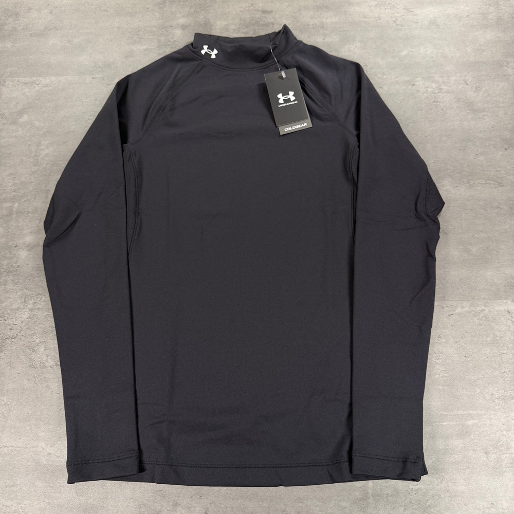 Under Armour Base Layer Womens Medium ColdGear Authentics Mockneck Black NEW $55